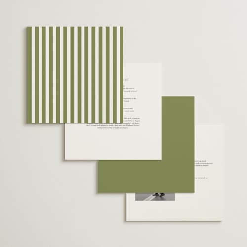 This is a moss wedding invitations with standard by Megan Davis called perriand printing on signature in standard