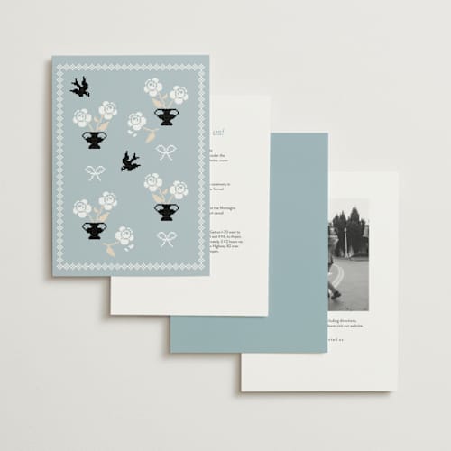 This is a lace wedding invitations with standard by Studio Suku called bold and demure printing on signature in standard