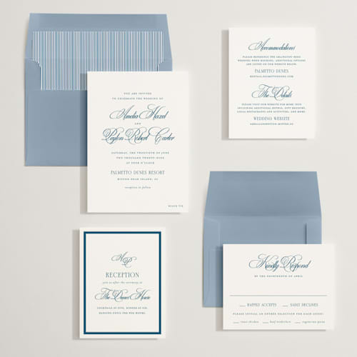 This is a ocean wedding invitations with standard by Kelly Schmidt called hilton printing on signature in standard