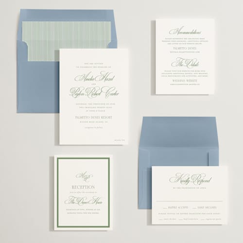This is a garden wedding invitations with standard by Kelly Schmidt called hilton printing on signature in standard