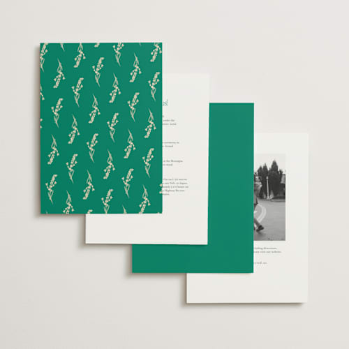 This is a emerald wedding invitations with standard by Jen Ramsey called classic and floral printing on signature in standard