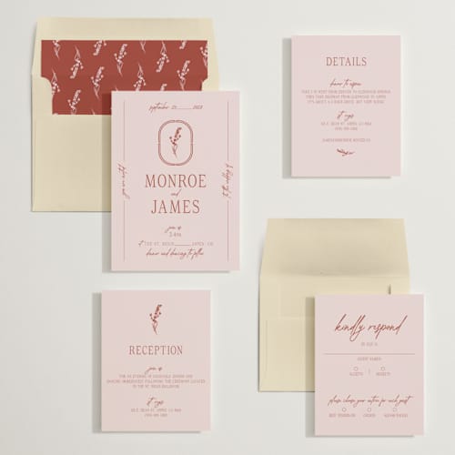 This is a wine wedding invitations with standard by Jen Ramsey called classic and floral printing on signature in standard
