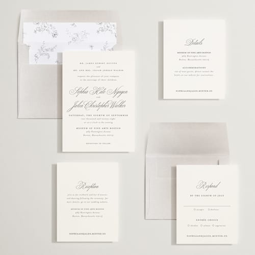 This is a classique wedding invitations with standard by Design Lotus called from this moment on printing on signature in standard