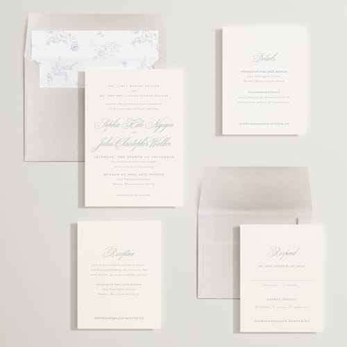 This is a french blue wedding invitations with standard by Design Lotus called from this moment on printing on signature in standard
