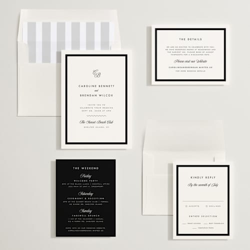 This is a classic wedding invitations with standard by Kelly Schmidt called coast printing on signature in standard