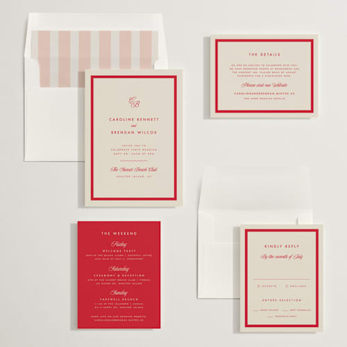 This is a rosso wedding invitations with standard by Kelly Schmidt called coast printing on signature in standard
