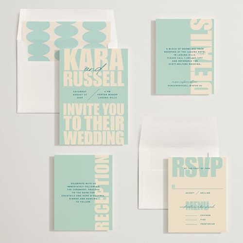 This is a poster wedding invitations with standard by Stacey Day called typographical poster printing on signature in standard