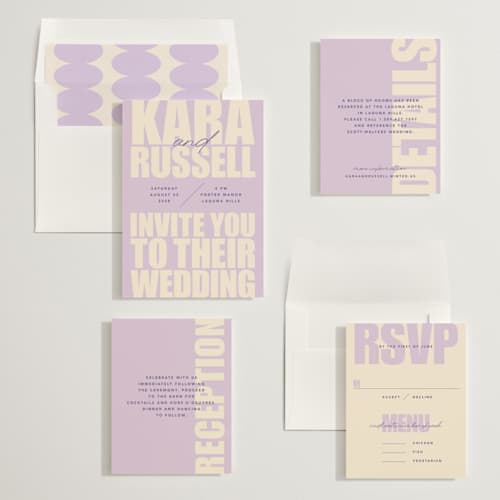 This is a iris wedding invitations with standard by Stacey Day called typographical poster printing on signature in standard