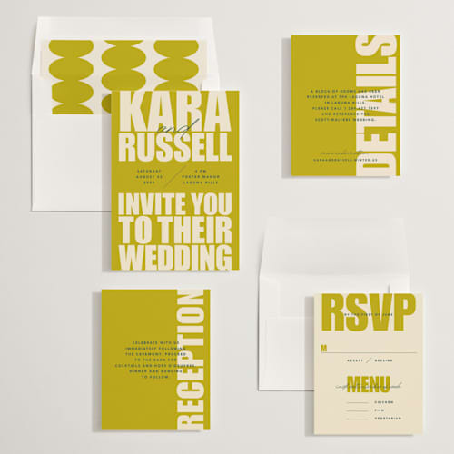 This is a mojito wedding invitations with standard by Stacey Day called typographical poster printing on signature in standard