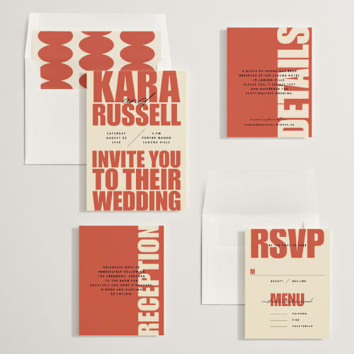 This is a verona sunset wedding invitations with standard by Stacey Day called typographical poster printing on signature in standard