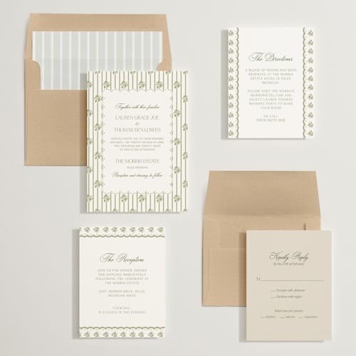 This is a petal wedding invitations with standard by Lisa Joanna Harrison called summer fields printing on signature in standard