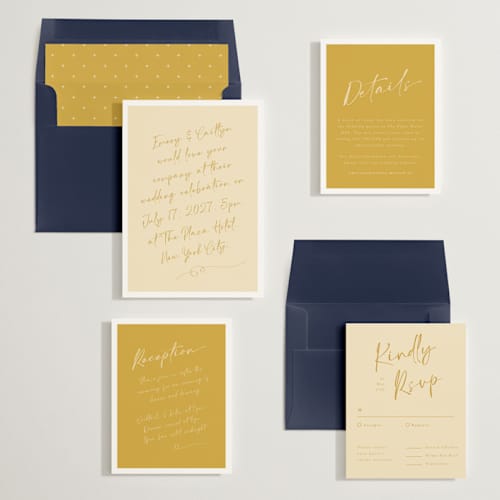 This is a honey wedding invitations with standard by Adelyn T. called ink scribble printing on signature in standard