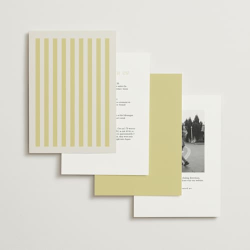 This is a citrine wedding invitations with standard by Kelly Watkins called stripes printing on signature in standard