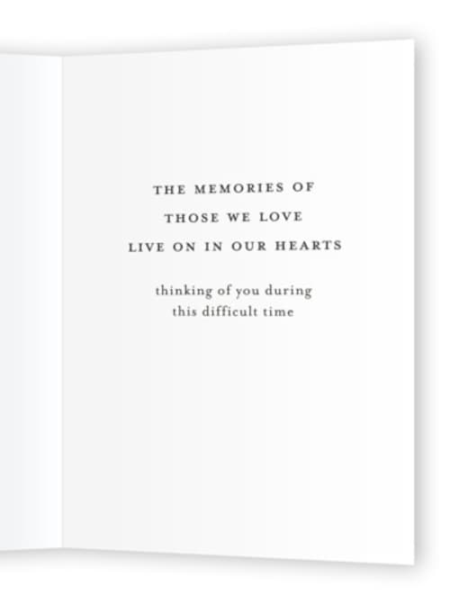 This is a beige sympathy cards with standard by Olivia Raufman called so loved printing on signature in greeting cards