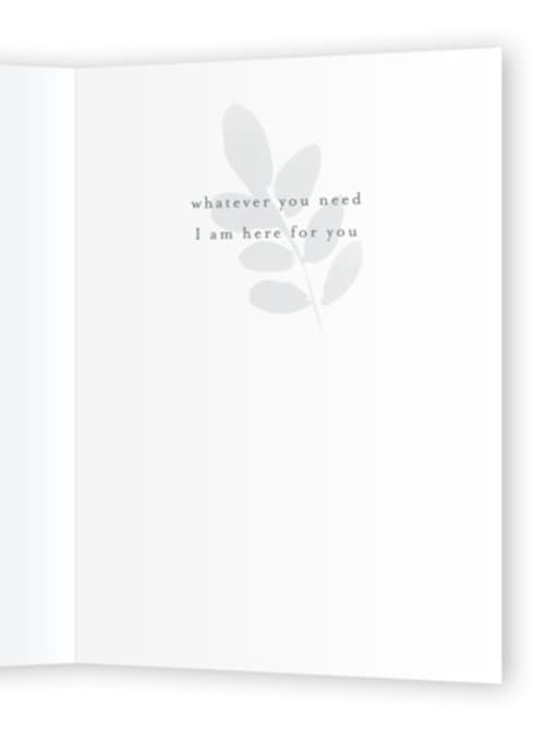 This is a midnight sympathy cards with standard by Robert and Stella called only love printing on signature in greeting cards