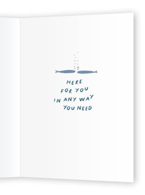 This is a deep sea sympathy cards with standard by Sumak Studio called not alone printing on signature in greeting cards