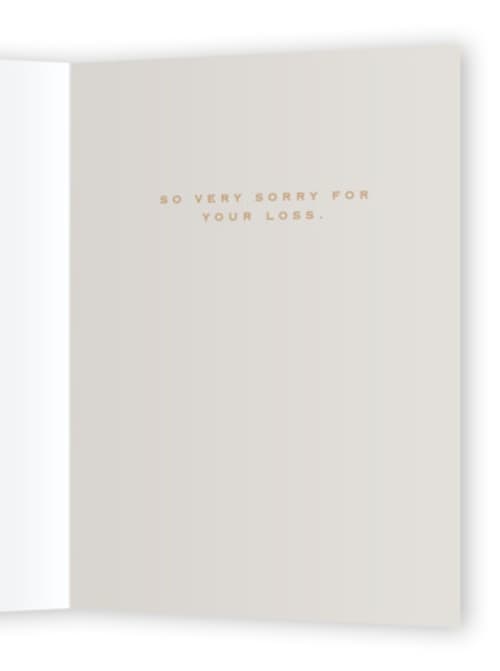 This is a teal sympathy cards with standard by Creo Study called sympathy wreath printing on signature in greeting cards