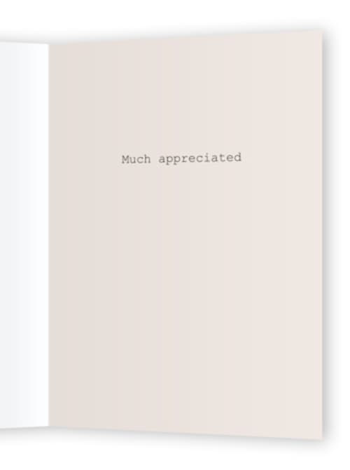 This is a olive greeting cards with standard by MK Studio called cream and olive geometry printing on signature in greeting cards