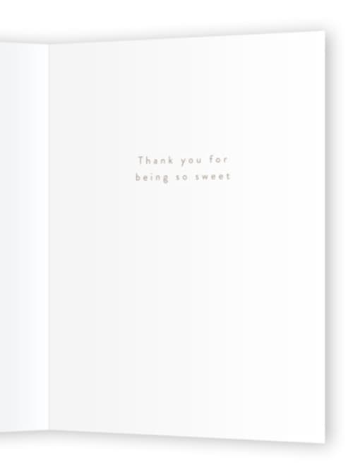 This is a peach greeting cards with standard by Nicole Walsh called you're a peach printing on signature in greeting cards