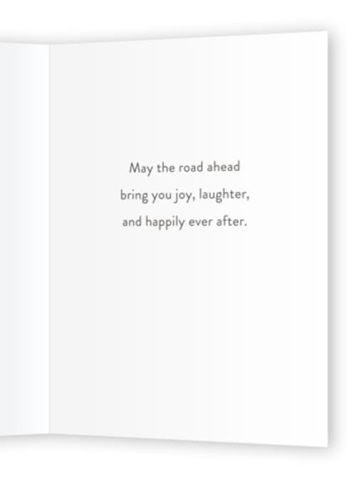 This is a blush wedding cards with standard by Ana Sharpe called the wedding day printing on signature in greeting cards