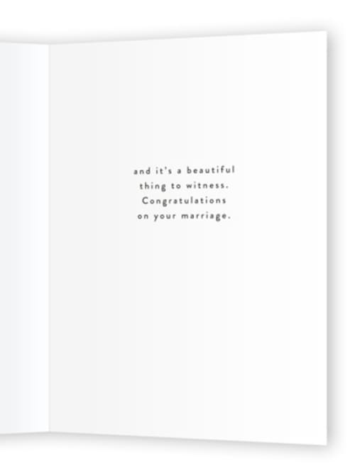 This is a leaf wedding cards with standard by Morgan Kendall called love grows printing on signature in greeting cards