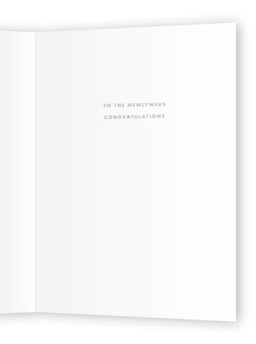 This is a crepe wedding cards with standard by Baumbirdy called flower cheers printing on signature in greeting cards