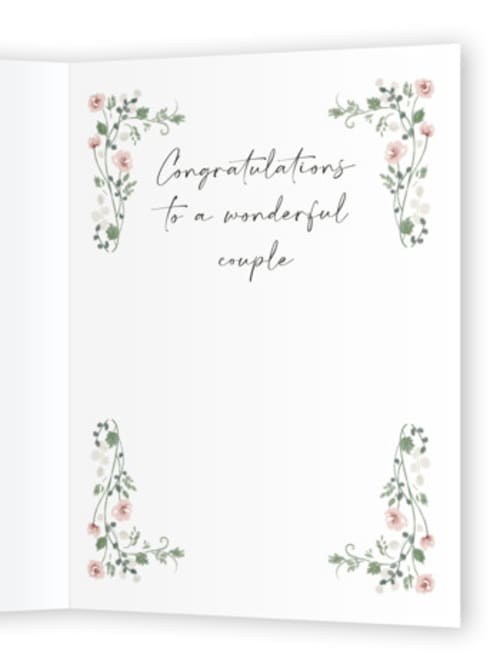 This is a moss wedding cards with standard by Petra Kern called romantica printing on signature in greeting cards