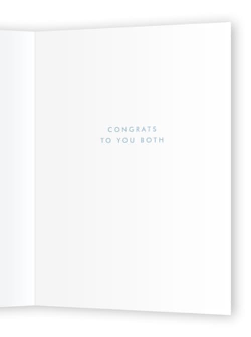 This is a sky wedding cards with standard by Leia Matt called hooray for love printing on signature in greeting cards