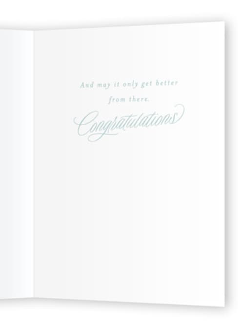 This is a sage fog wedding cards with standard by Lea Delaveris called best day printing on signature in greeting cards