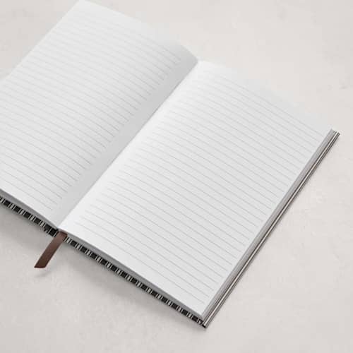 This is a chocolate journals by Emily Betts called stripe frame in standard