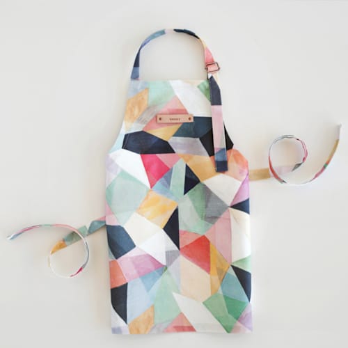 This is a na kids aprons by Hooray Creative called kaleidoscope no.1 in standard