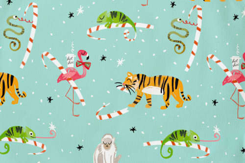 This is a frozen pond kids aprons by Michelle Shanaman called wild and sweet christmas in standard