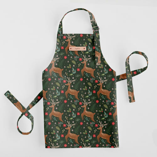 This is a forest kids aprons by Elly called festive deer in standard