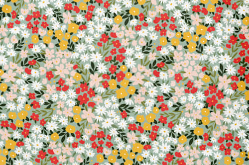 This is a scarlet kids aprons by Kelsey Carlson called field of florals in standard
