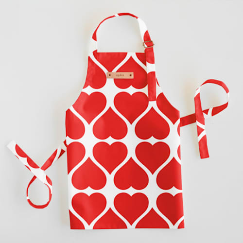 This is a cherry kids aprons by kelli hall called big heart in standard