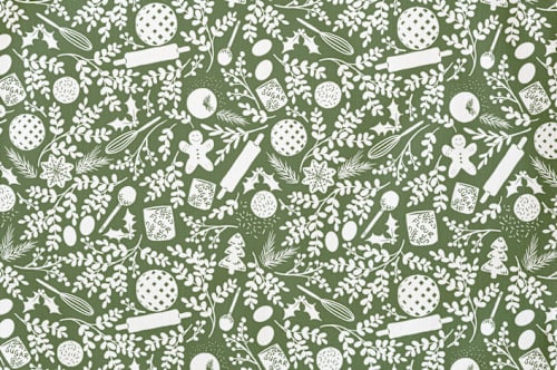 This is a sage kids aprons by Jaclyn Ruble called a baker's holiday in standard