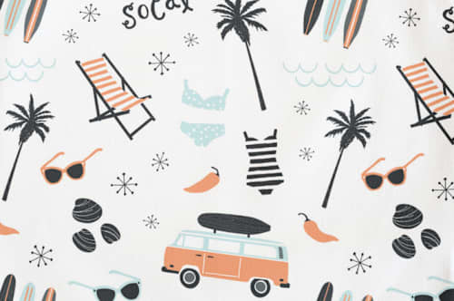 This is a beach kids aprons by Kristie Kern called socal in standard