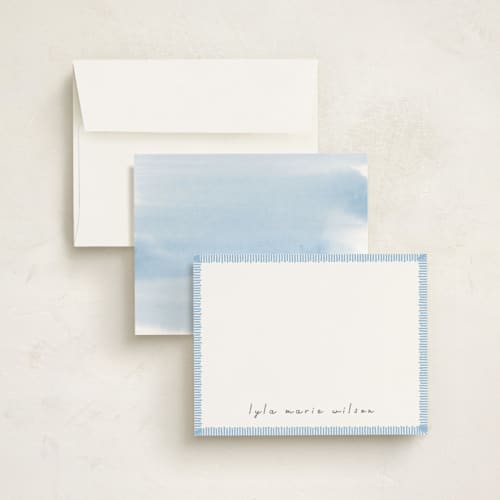 This is a sky kids thank you cards notes with standard by letterfix called coastal printing on signature in standard