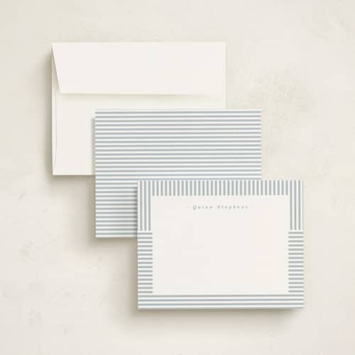 This is a water kids thank you cards notes with standard by Lea Delaveris called spring striped printing on signature in standard