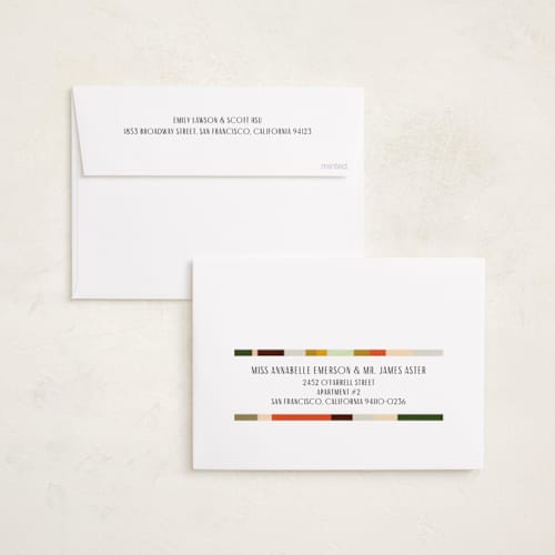 This is a spice kwanzaa cards with standard by Studio Suku called quilted colorblock printing on recycled smooth signature in standard