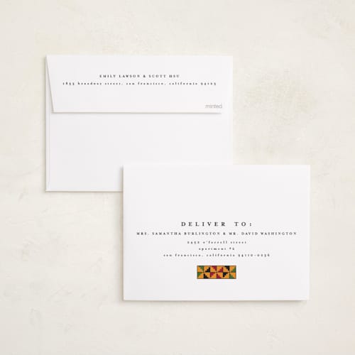 This is a pumpkin kwanzaa cards with standard by Anastasia Makarova called kente printing on recycled smooth signature in standard