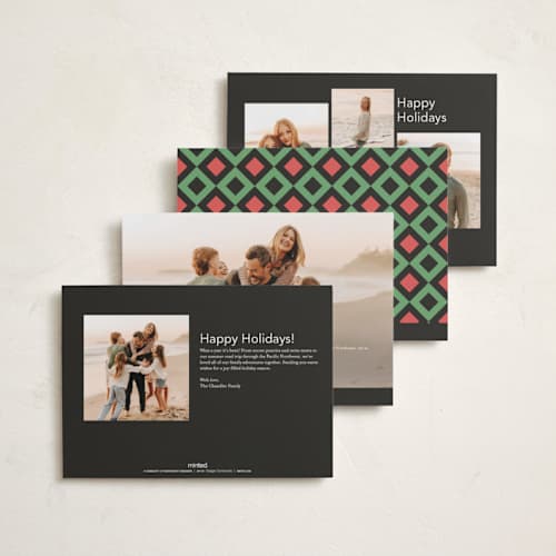 This is a unity kwanzaa cards with standard by letterfix called geometric frame printing on recycled smooth signature in standard