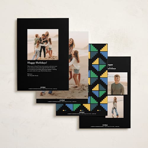 This is a ink kwanzaa cards with standard by Mansi Verma called kente printing on recycled smooth signature in standard