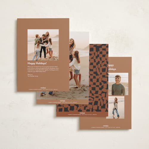 This is a terracotta kwanzaa cards with standard by Pati Cascino called aissa printing on recycled smooth signature in standard