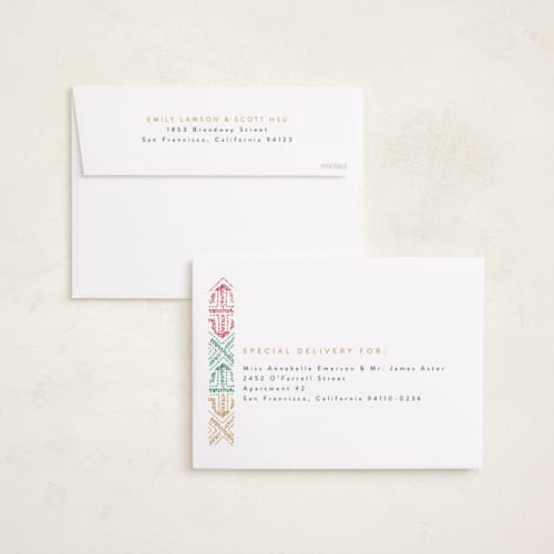 This is a ebony kwanzaa cards with standard by Tamara Hilje called woven printing on recycled smooth signature in standard