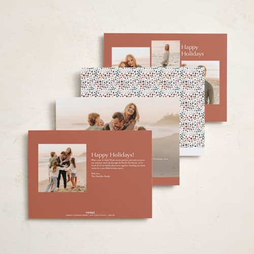 This is a pebble kwanzaa cards with standard by Inkblot Design called collective dots printing on recycled smooth signature in standard