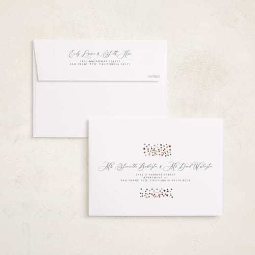 This is a pebble kwanzaa cards with standard by Inkblot Design called collective dots printing on recycled smooth signature in standard