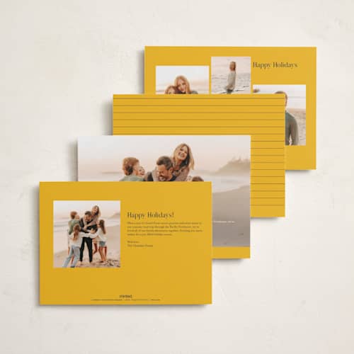 This is a lemon kwanzaa cards with standard by Robert and Stella called mod kwanzaa printing on recycled smooth signature in standard