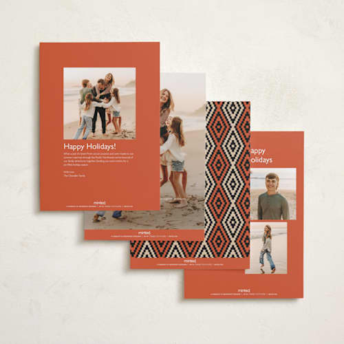 This is a corn kwanzaa cards with standard by letterfix called woven border printing on recycled smooth signature in standard