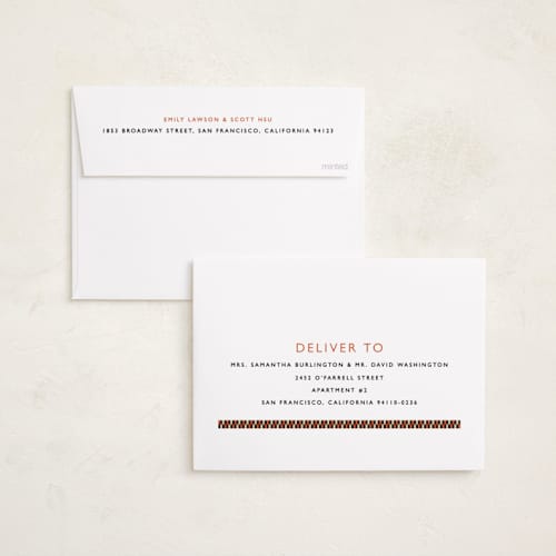 This is a corn kwanzaa cards with standard by letterfix called woven border printing on recycled smooth signature in standard